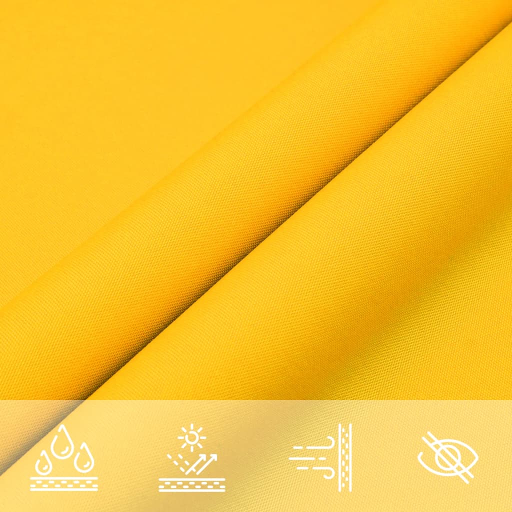 Solsegel oxfordtyg fyrkantigt 4,5x4,5 m gul
