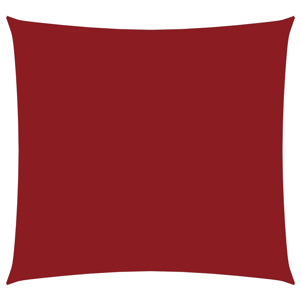 Solsegel oxfordtyg fyrkantigt 5x5 m röd
