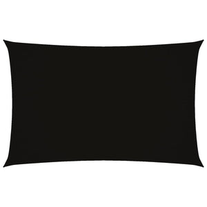 Solsegel oxfordtyg rektangulärt 2x4,5 m svart