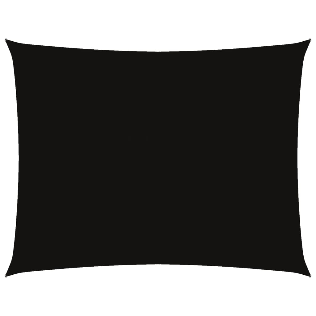 Solsegel oxfordtyg rektangulärt 3,5x4,5 m svart