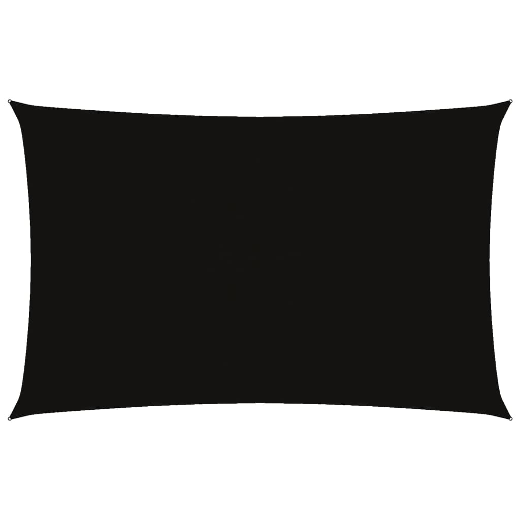 Solsegel oxfordtyg rektangulärt 5x8 m svart