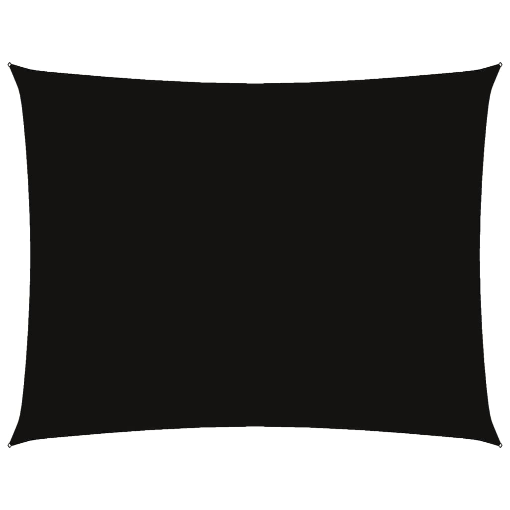 Solsegel oxfordtyg rektangulärt 6x7 m svart
