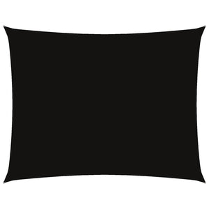Solsegel oxfordtyg rektangulärt 6x7 m svart