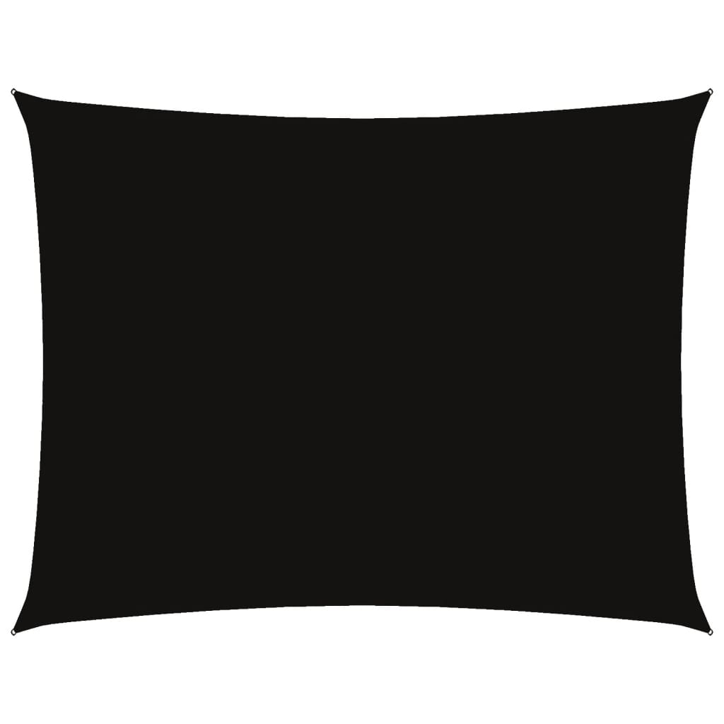 Solsegel oxfordtyg rektangulärt 6x8 m svart