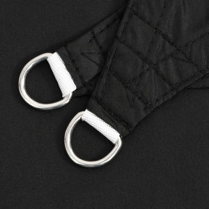 Solsegel oxfordtyg trekantigt 4x4x4 m svart