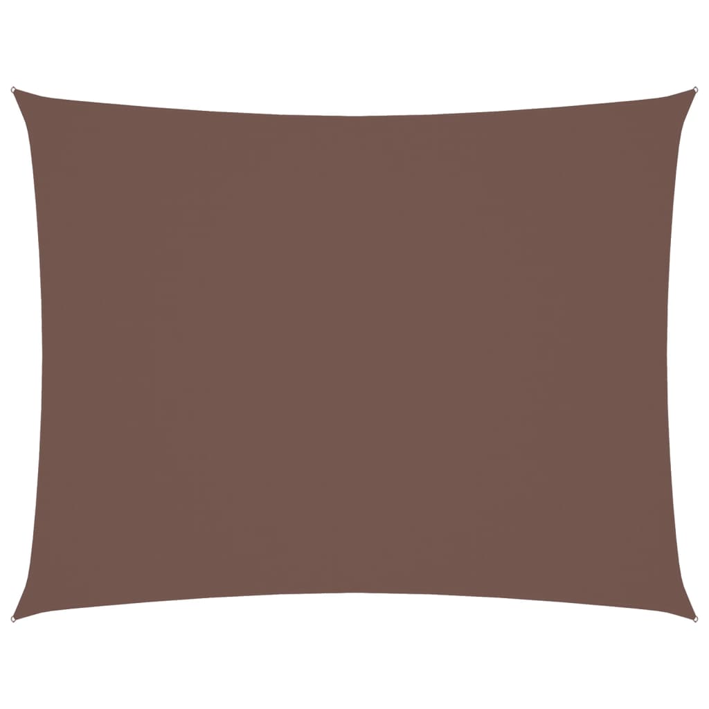 Solsegel oxfordtyg rektangulärt 2,5x3,5 m brun
