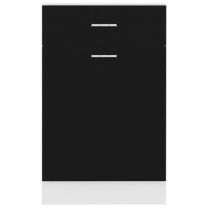 Underskåp med låda “Lyon” svart 50x46x81,5 cm konstruerat trä