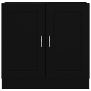 Bokhylla svart 82,5x30,5x80 cm konstruerat trä