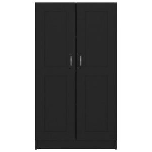 Bokskåp svart 82,5x30,5x150 cm konstruerat trä