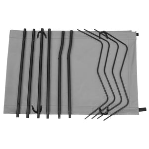 Campingsäng 180x60x19 cm oxfordtyg och stål grå