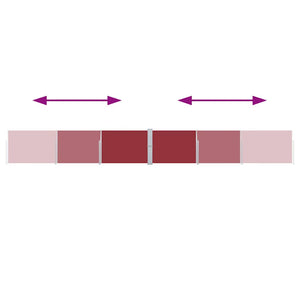 Infällbar sidomarkis 170x1200 cm röd