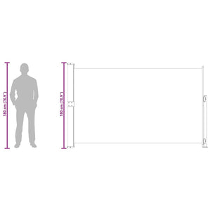 Infällbar sidomarkis 180x300 cm grå
