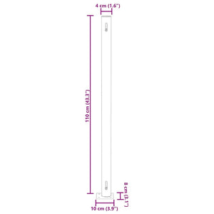 Infällbar sidomarkis 180x300 cm brun