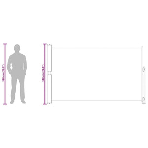 Infällbar sidomarkis 180x300 cm brun