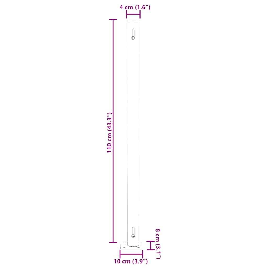 Infällbar sidomarkis 180x500 cm gräddvit