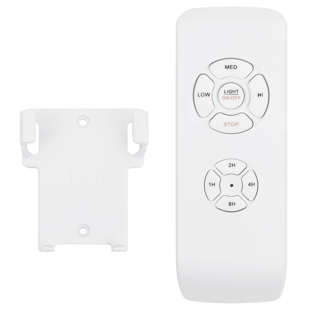 Takfläkt med lampa och fjärrkontroll 76 cm mörkbrun