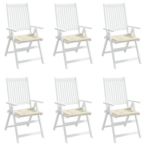 Stolsdynor 6 st gräddvit 40x40x4 cm oxfordtyg