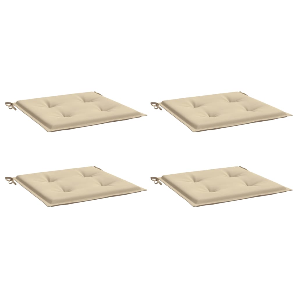 Stolsdynor 4 st beige 50x50x4 cm oxfordtyg
