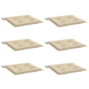 Stolsdynor 6 st beige 50x50x4 cm oxfordtyg