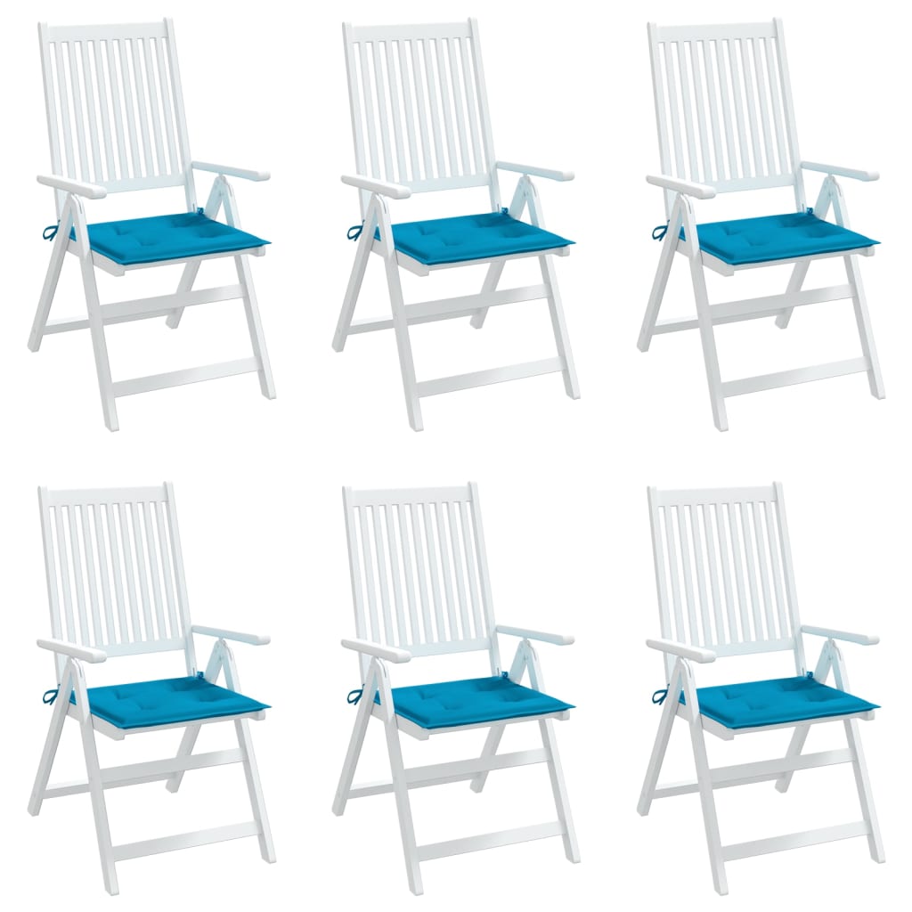 Stolsdynor 6 st blå 50x50x4 cm oxfordtyg