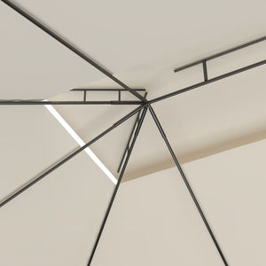 Paviljong 4x3x2,7 m gräddvit 160 g/m²