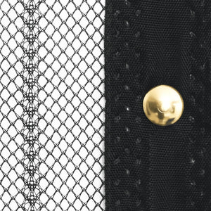 Insektsdraperier 2 st med magneter svart 220x110 cm