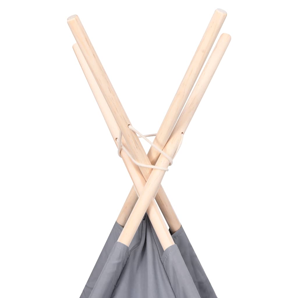 Tipitält för barn med väska peachskin grå 120x120x150 cm