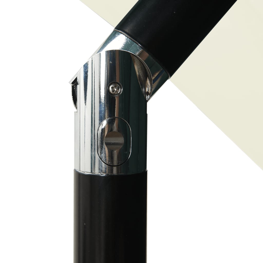 Trädgårdsparasoll 3-nivåer med aluminiumstång sand 2,5x2,5 m