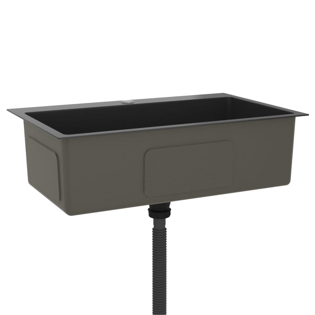 Handgjord diskho svart rostfritt stål