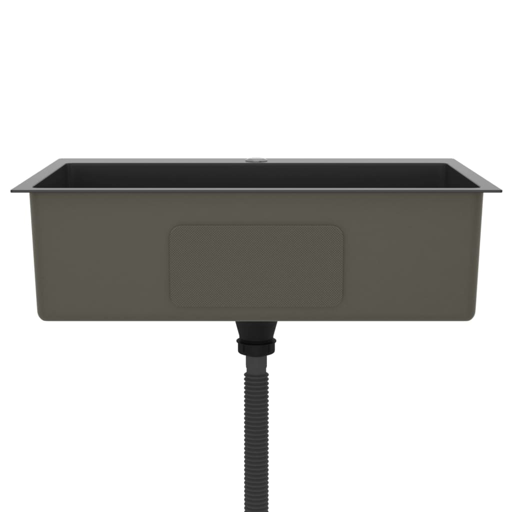 Handgjord diskho svart rostfritt stål