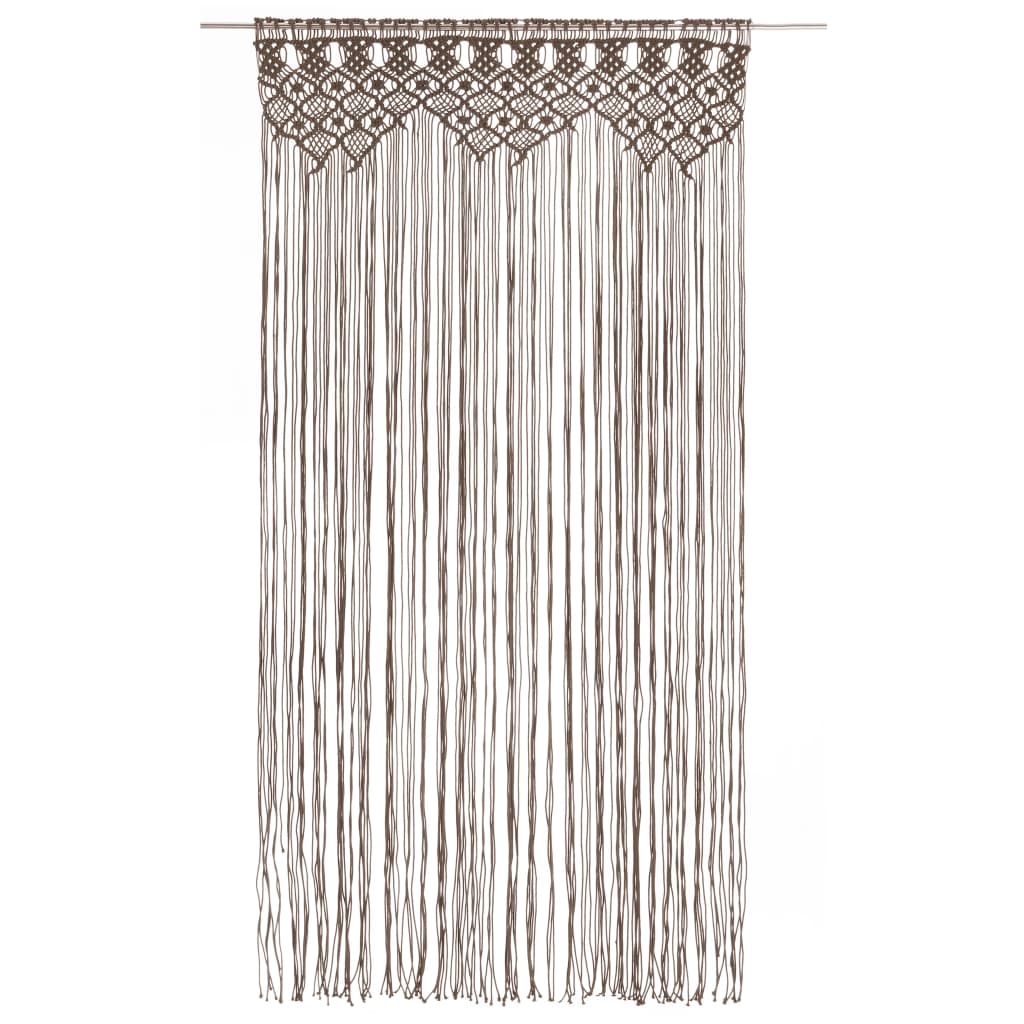 Gardin makramé taupe 140x240 cm bomull