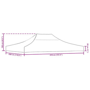 Tak till partytält 4x3 m gul 270 g/m²