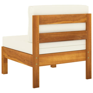 5-delad trädgårdsloungegrupp med kuddar 100x60 cm akaciaträ