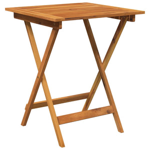 Hopfällbar matgrupp för trädgården 3 delar massivt akaciaträ