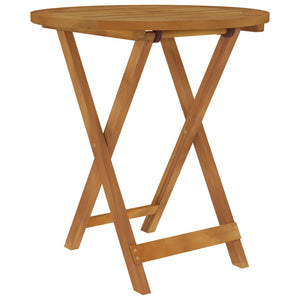 Hopfällbar matgrupp för trädgården 3 delar massivt akaciaträ