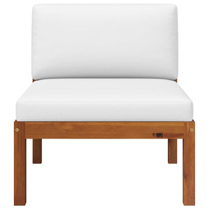 3-delad trädgårdsloungegrupp med kuddar trä akacia och rep