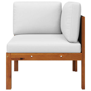 2-delad trädgårdsloungegrupp med kuddar trä akacia och rep