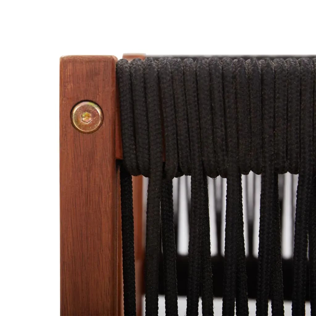 2-delad trädgårdsloungegrupp med kuddar trä akacia och rep