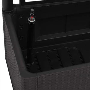 Odlingslåda med spaljé och självbevattning antracit