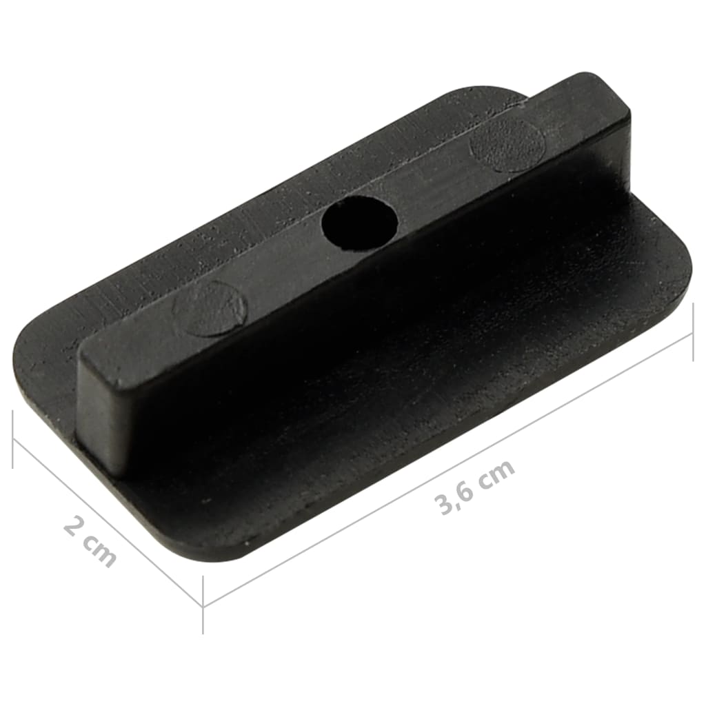 Monteringsclips trall med skruvar 200 st plast/rostfritt stål