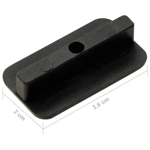 Monteringsclips trall med skruvar 200 st plast/rostfritt stål