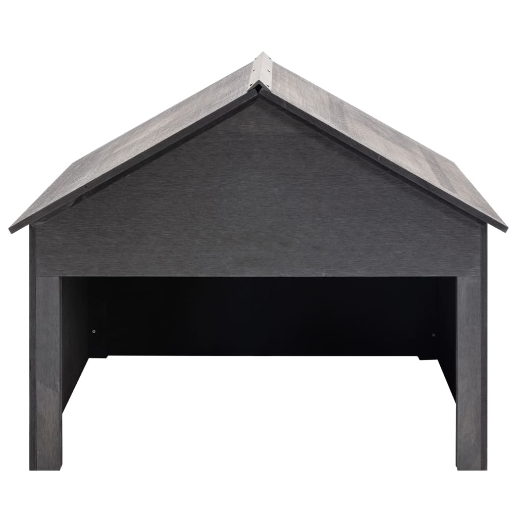 Garage för gräsklippare grå 80x80x70 cm WPC