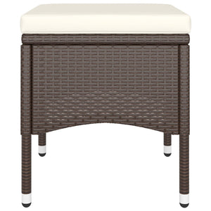 Caféset 5 delar konstrotting och härdat glas brun