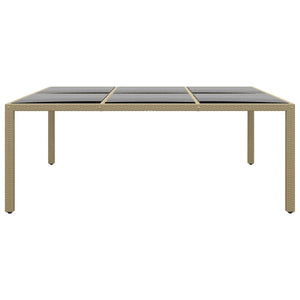 Matgrupp för trädgården 11 delar konstrotting beige