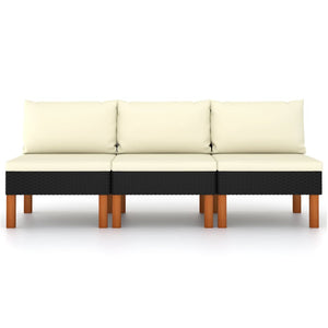 Mittensoffor 3 st konstrotting och massivt eukalyptusträ