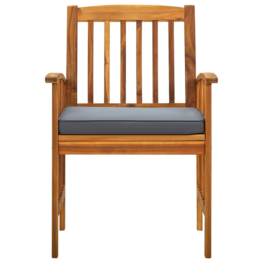 Matgrupp för trädgården med dynor 9 delar massivt akaciaträ