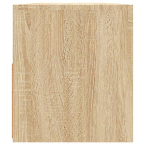 TV-bänk med LED-belysning sonoma-ek 90x35x40 cm