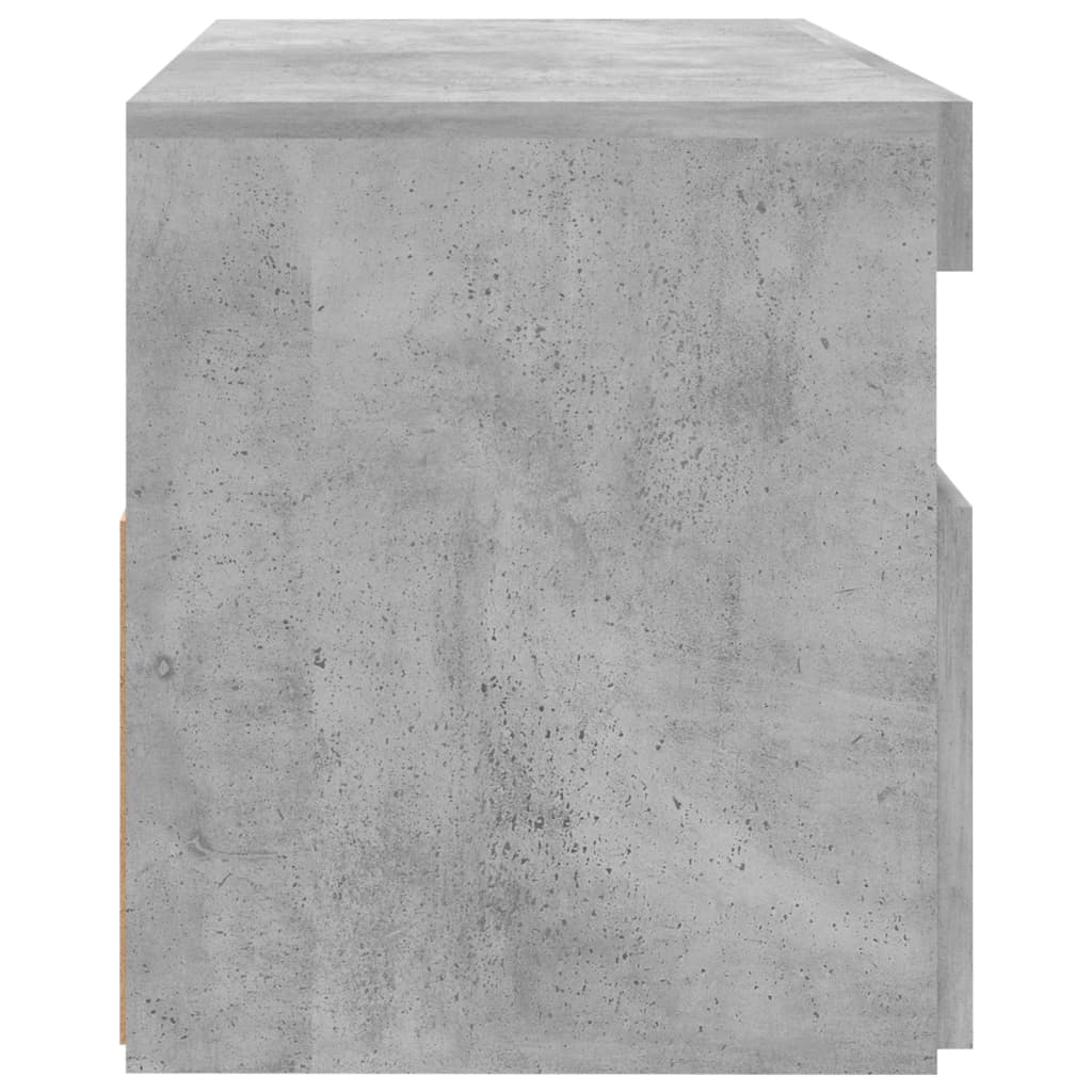 TV-bänk med LED-belysning betonggrå 60x35x40 cm