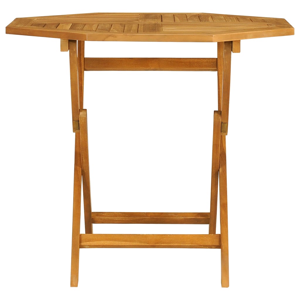 Matgrupp för trädgården 5 delar massivt teakträ