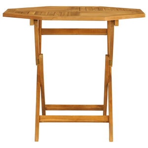 Matgrupp för trädgården 5 delar massivt teakträ